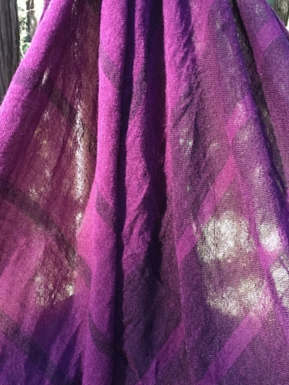 Light Loose Weave Purple Scarf - Picture 2 of 6